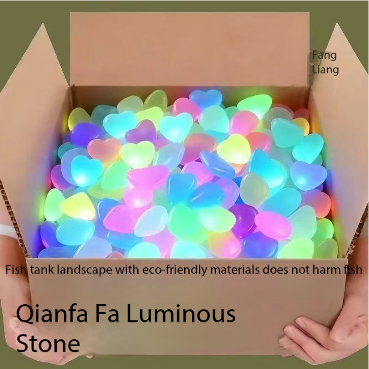 Aquarium Marine Fish - 1CM 100pcs Color Goose Stone Luminous