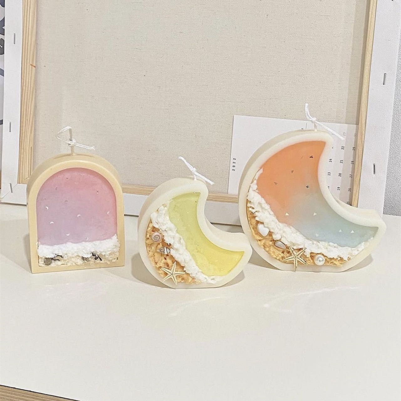 Aquarium Marine Fish - Fish Tank Moon Shape Candle Molds