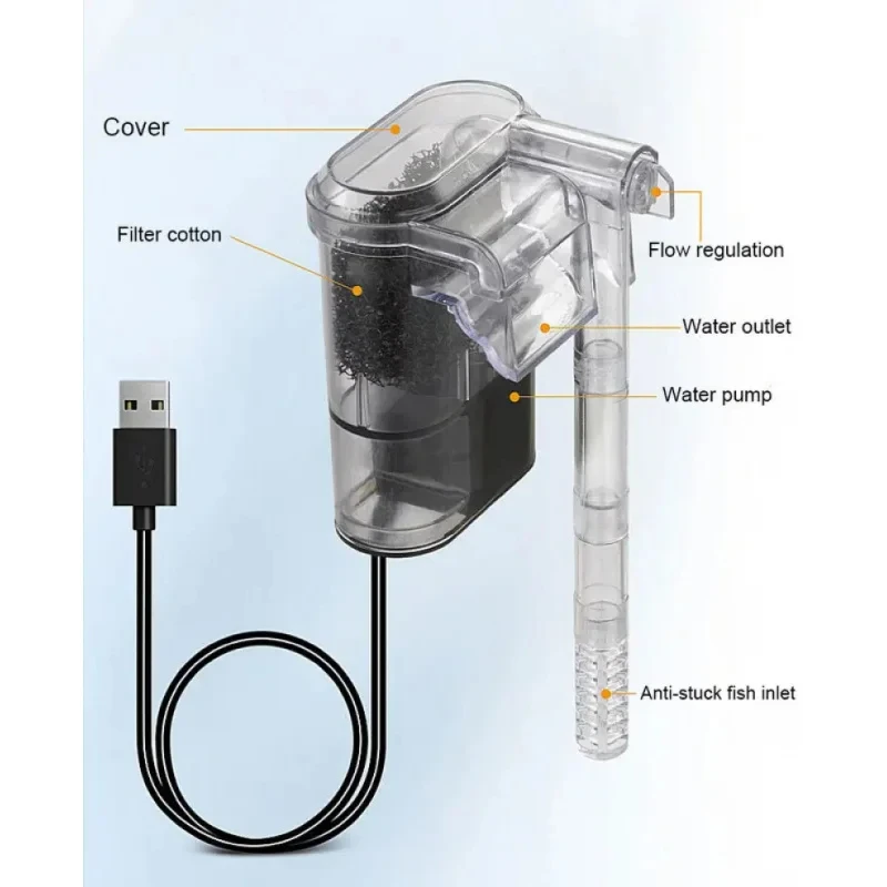 Mini External Waterfall Fish T - огляд і ціна Aquarium Marine Filter